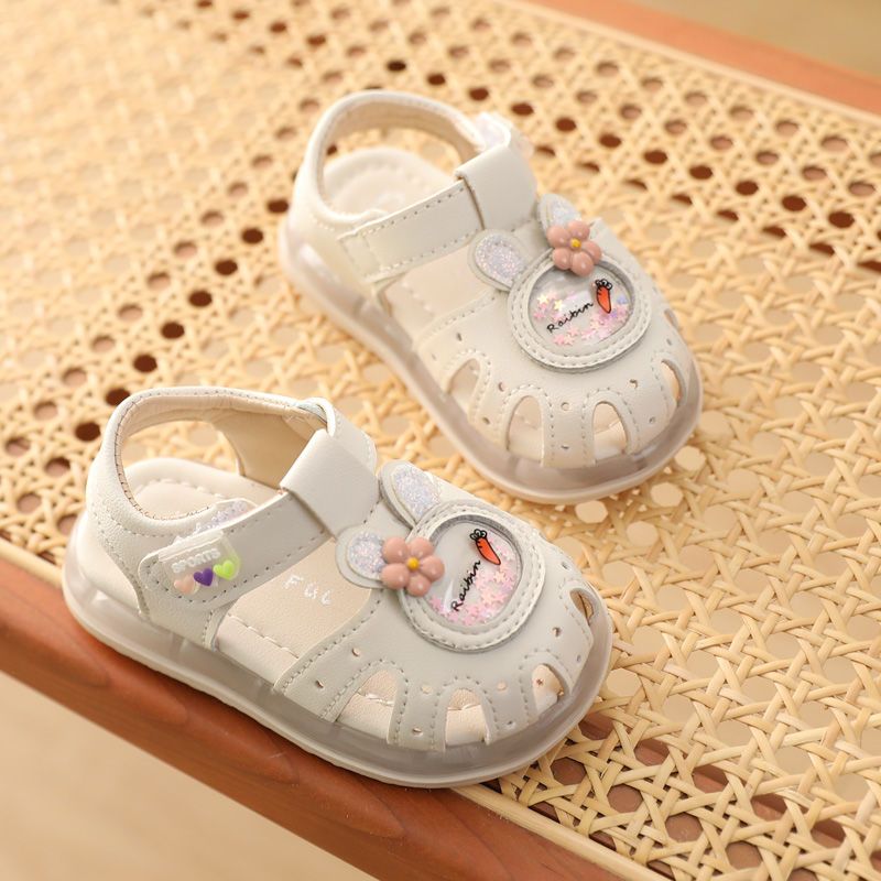 Baby Girls Sandals With Cartoon Rabbit Bunny Charm Outdoor Non Slip Closed  Toe Beach Shoes Crib Shoes First Walker Shoes For Toddler Newborn Infant  Spring And Summer - Baby Products - Temu