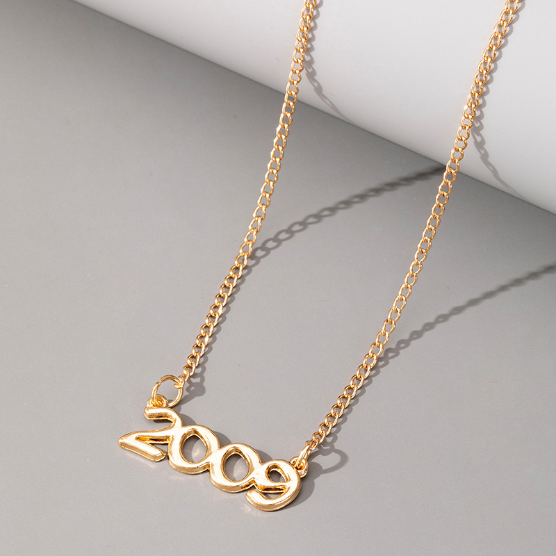 Stylish Digital Necklace with a Yearly Temperament