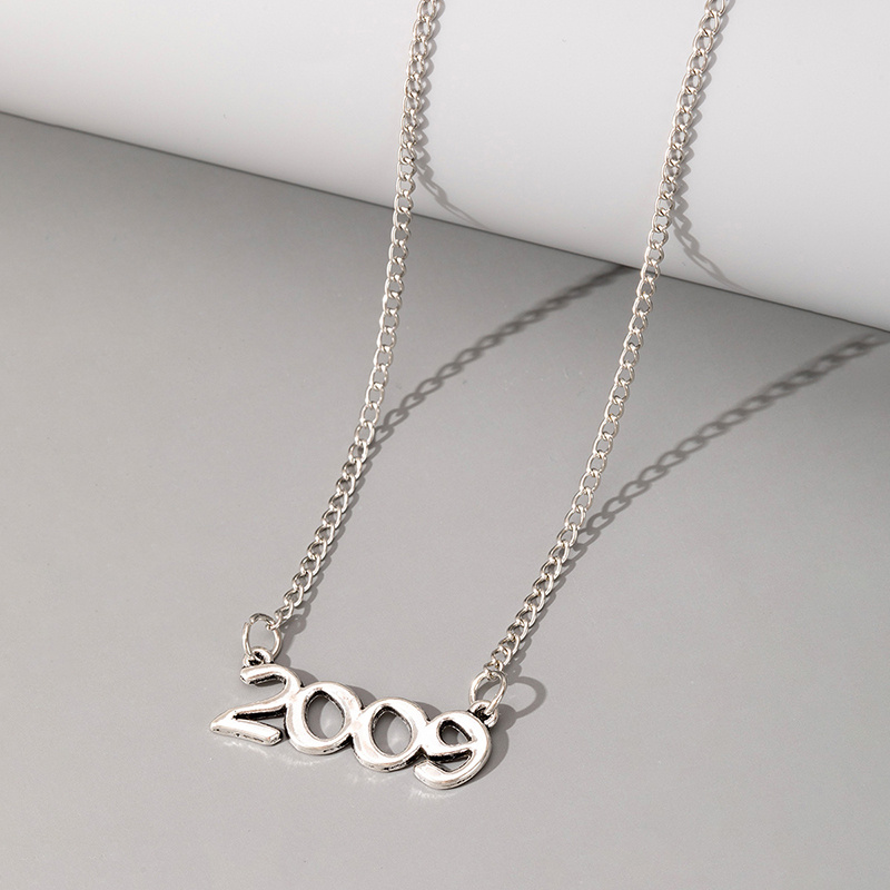 Stylish Digital Necklace with a Yearly Temperament