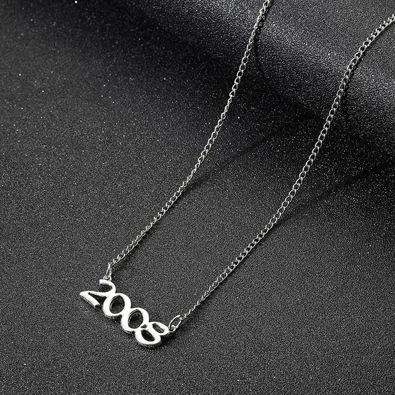 Stylish Digital Necklace with a Yearly Temperament