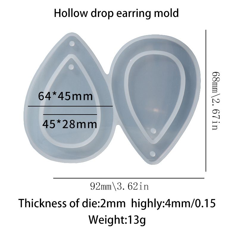 Diy Small Mushroom Water Drop Hollow Earrings Pendant - Temu