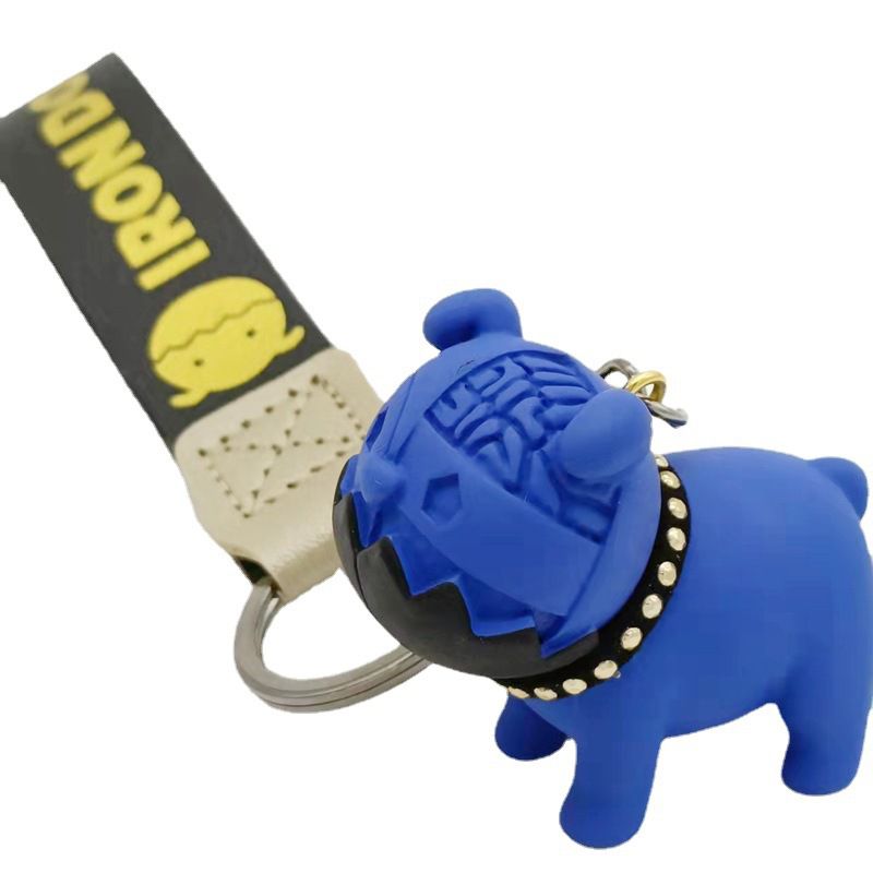 1pc Resin Mechanical Bulldog Car Key Chain Creative Car Keychain