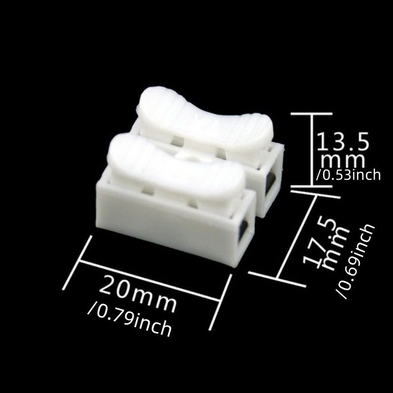 White No Solding Welding Quick 2p Cable Wire Connector No Screw