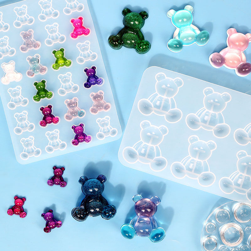 Bear Resin Molds cute Bear Shape Silicone Molds 3d Animal - Temu