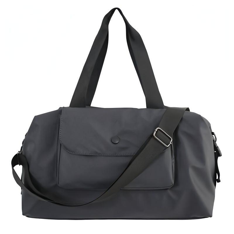 1pc Large Black Nylon Women's Shoulder Bag, Lightweight