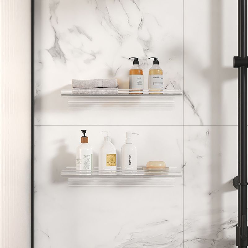 DIY Bathroom organization hack: Clear acrylic shelves  Wall mounted shelves,  Floating shelves, Bathroom organization diy