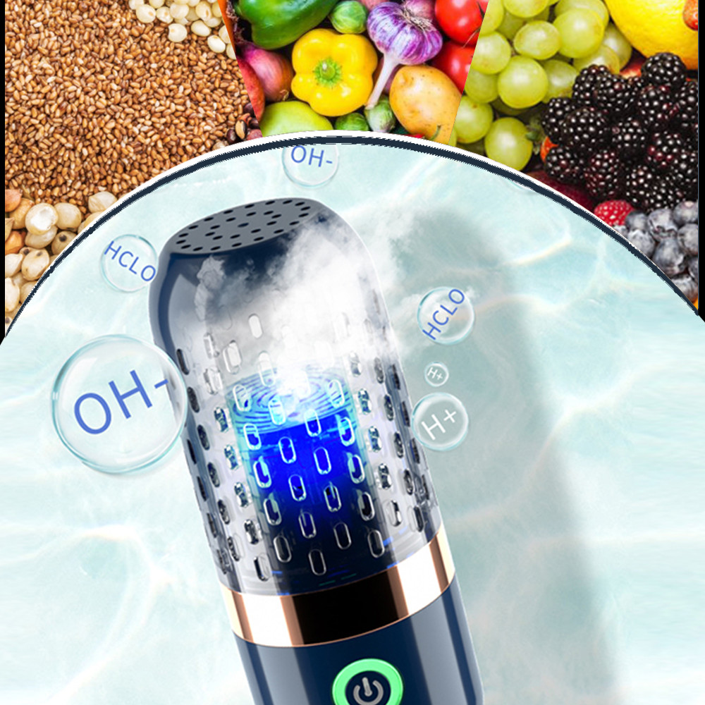 Portable Fruit And Vegetable Cleaner Machine With Usb Rechargeable Oh Ion  Purification Technology - Upgraded 3600mah Large Battery Capacity, 250 Mins  Working Time - Temu Japan