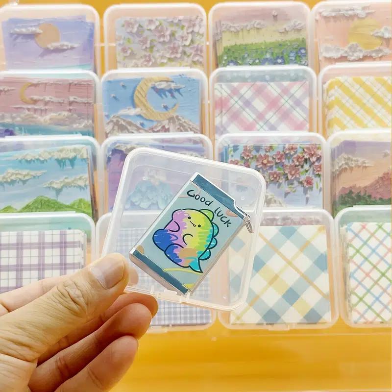 Mini Clear Storage Box, Scrapbook Sticker Transparent Storage