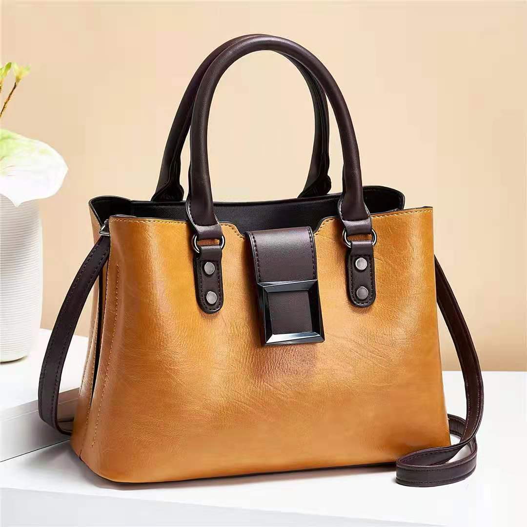 Elegant Faux Leather Handbag, Women's Trendy Shoulder Bag, Casual