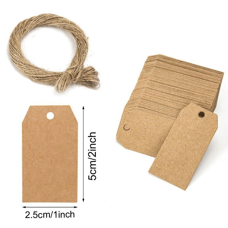Retro Kraft Paper Tags Rope Perfect Gift Packaging Weddings - Temu