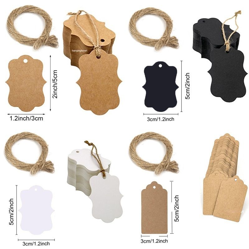 Gift Tags, 100 Kraft Paper Tags, Blank Wordless Brown Tags, Wedding Brown  Rectangular Craft Tags Gift Packaging Tags (send Twine)
