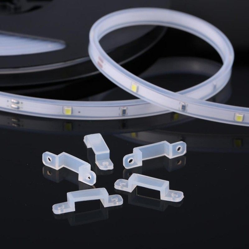 BR-Vie 100 Stück LED-Streifen-Befestigungsclip für  Lichtstreifen-Montagehalterungen LED-Streifen-Clips 10 mm breiter