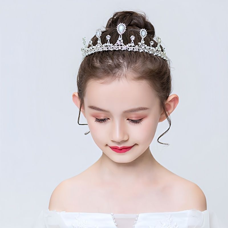 Girls Elegant Rhinestone Crown Dressy Hair Accessories For Party  Performance - Baby Products - Temu