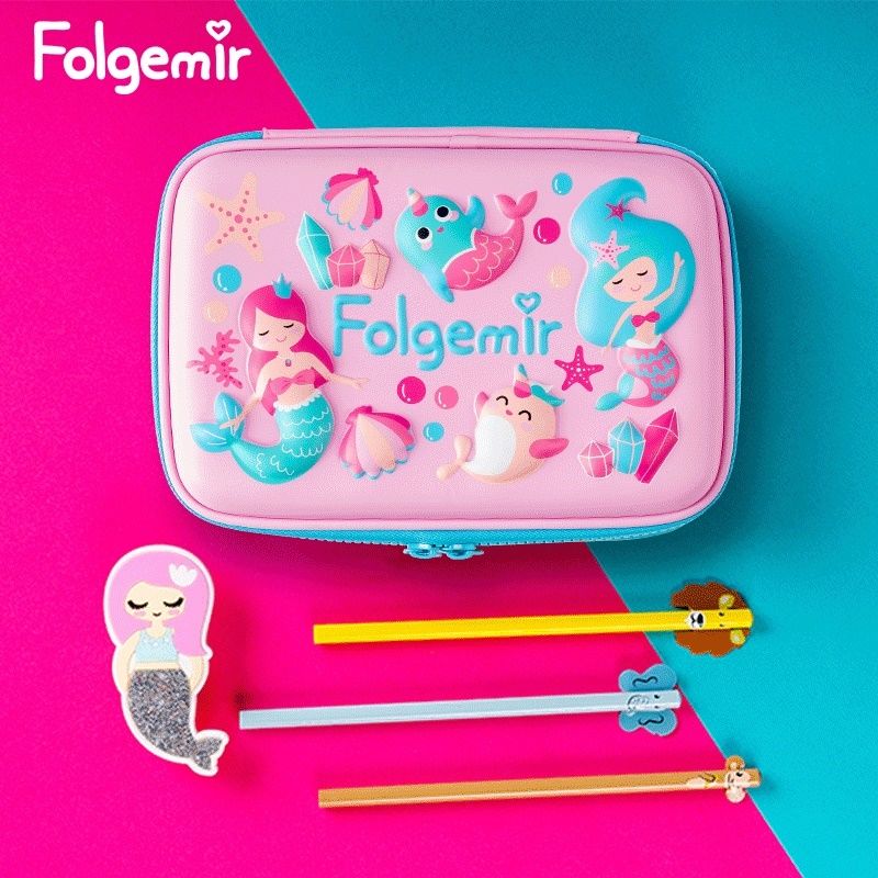 Kids Cartoon Pencil Case Hard Pen Case Educational Painting Bag