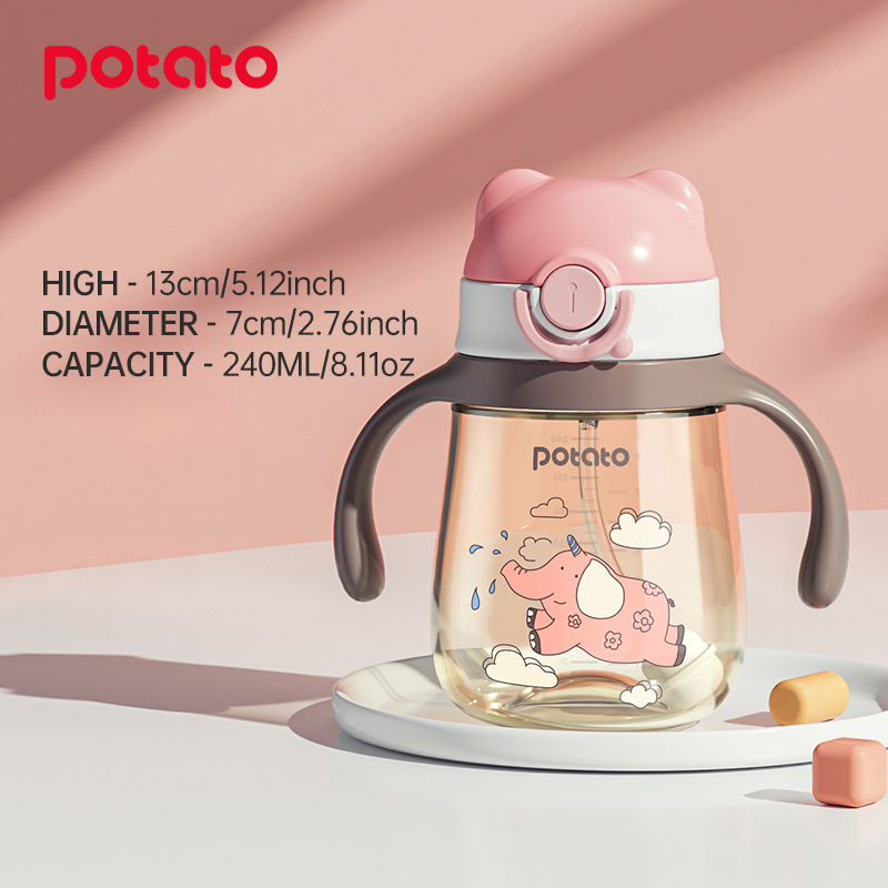 Vaso De Bebe Pico Silicona Tapa Asas Anti Derrame Love 300ml