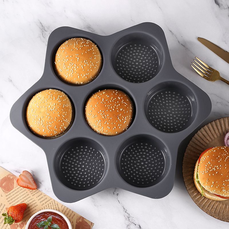 1pc Hamburger Shape Cake Mold, Mini Round Baking Pan, Cheese & Bread  Container, 4 Inch