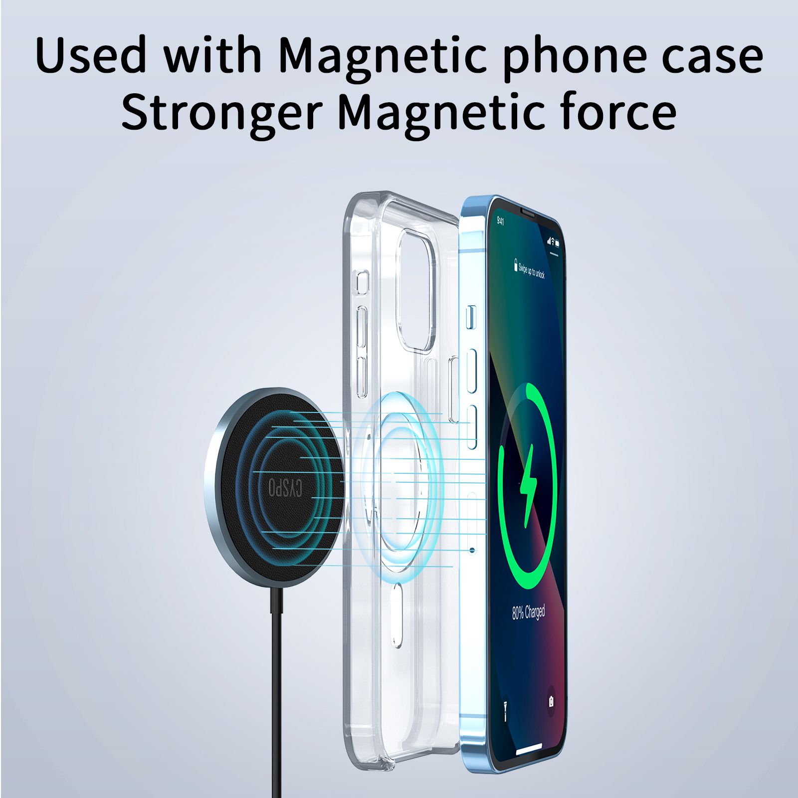  Cargador inalámbrico magnético: almohadilla de carga Mag-Safe  para iPhone compatible con iPhone 15 Pro Max Plus 14 Pro Max Plus 13 Pro  Max 12 Pro Max - Almohadilla de carga Mag