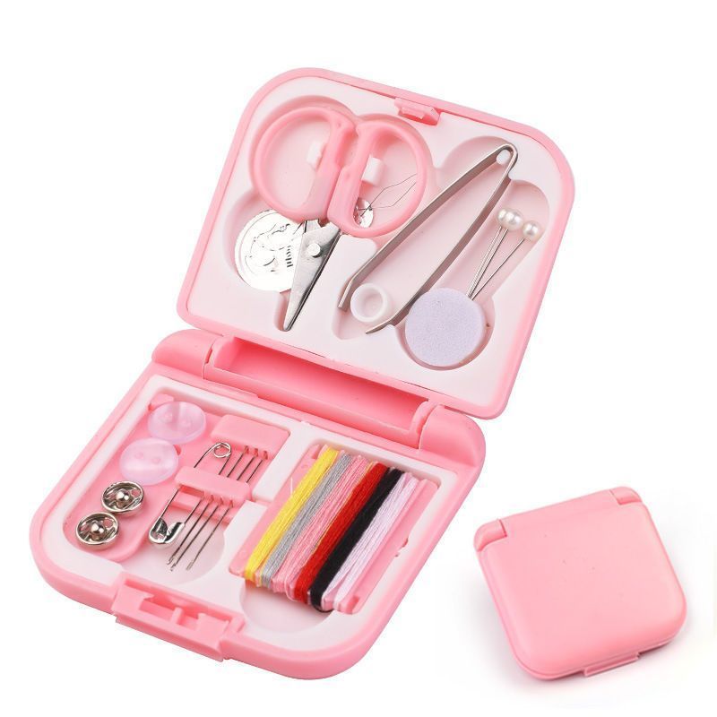 1 Set Mini Travel Sewing Kits Portable Needle Scissor Buttons Pins Sewing  Box Storage Set Handwork Sewing Kit Tools Accessories - AliExpress