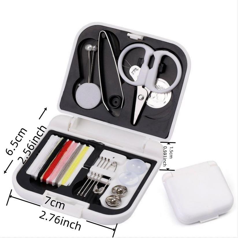 Pinnaco Sewing Kit 70pcs Basic Hand Sewing Supplies for Beginners, Portable Travel/Home Emergency, Size: 140