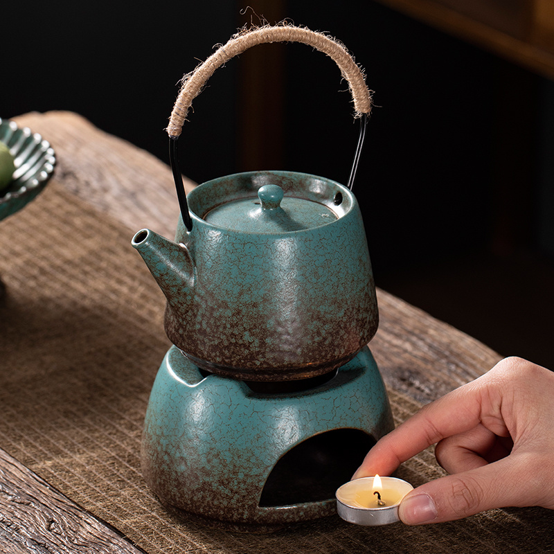Ceramic Teapot Warmer Holder Base Tea Warmer Insulation Base Tea Coffee  Water Warmer Candle Heating