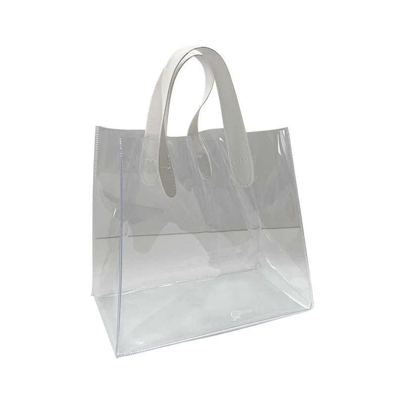 Bag Frosted Pvc Handbags Portable Gift Packaging Bags - Temu