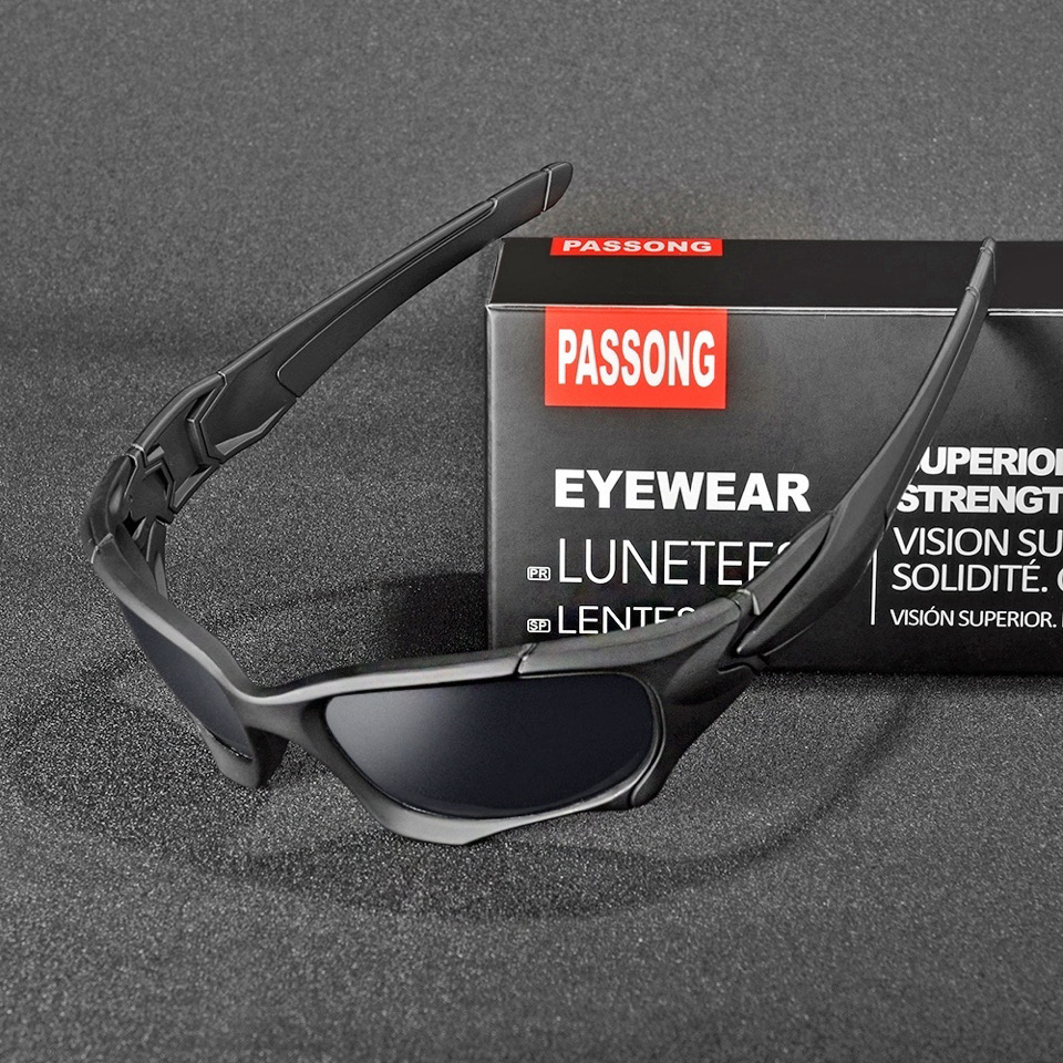 Passong Design Sports Mirror Sunglasses Classics Male Driving Eyewear Women Casual Sunglasses Tactical Goggle For Women & Men