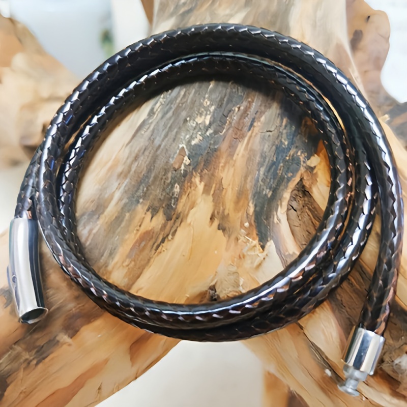 Handmade Leather Bracelet Mens Leather Barcelet Braided -  Sweden