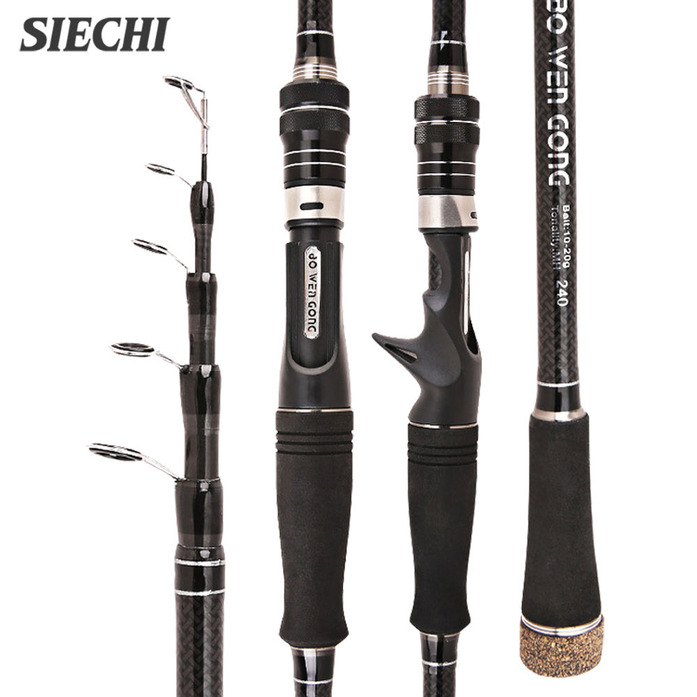 Spinning Casting Telescopic Fishing Rod 24+30T Carbon Rods