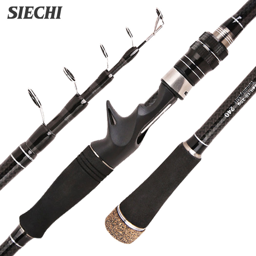 * Telescopic Carbon Fishing Rod - Lightweight Spinning and Casting Rod for  Freshwater and Saltwater Fishing