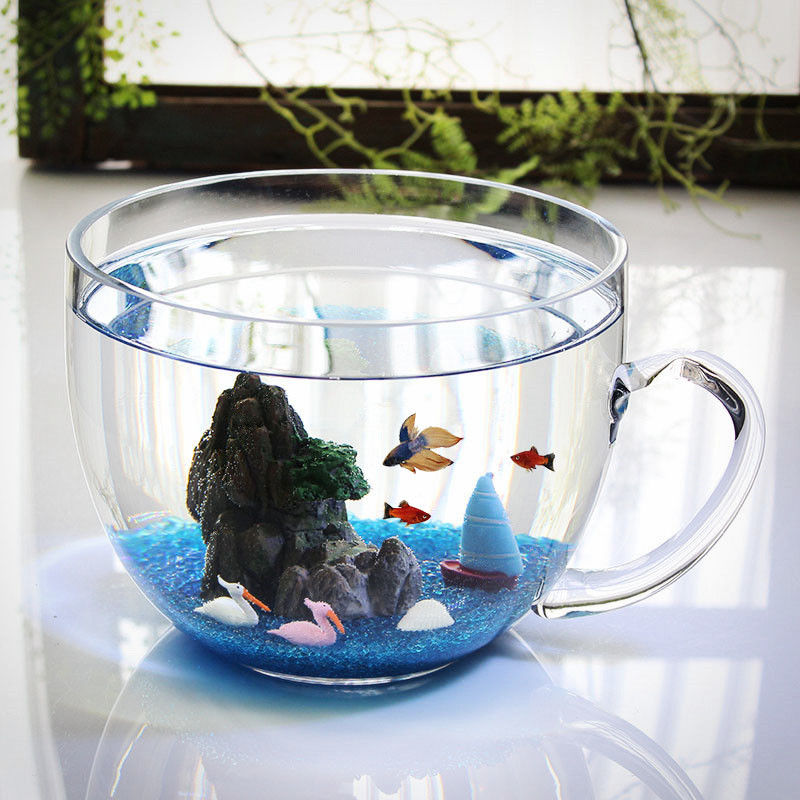 Fish Bowl Vase Creative Bowl Desktop Fish Tank Glass - Temu Canada