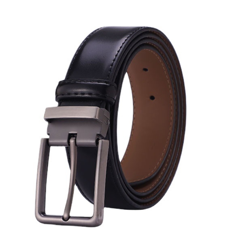 Men's Business Leather Belt Pin Buckle