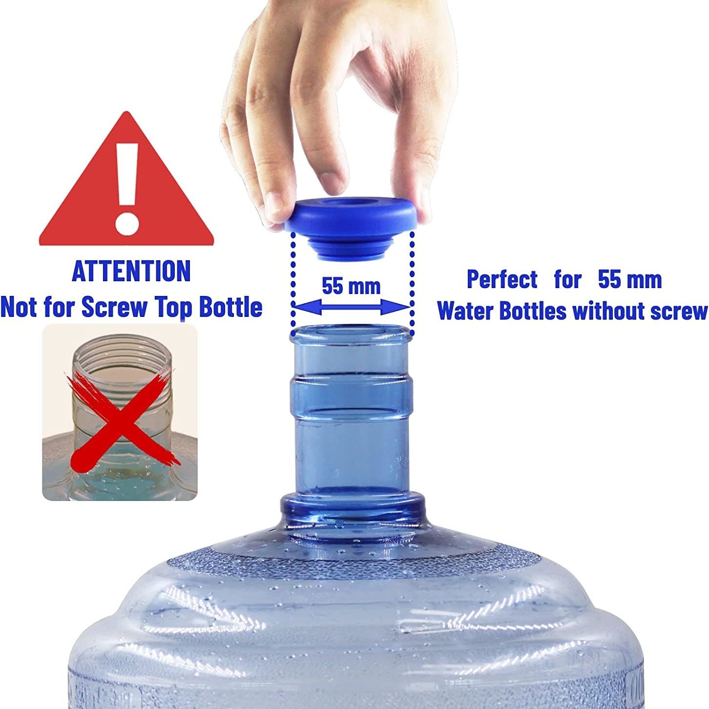  5 Gallon Water Jug cap,Silicone Reusable No Spill Top