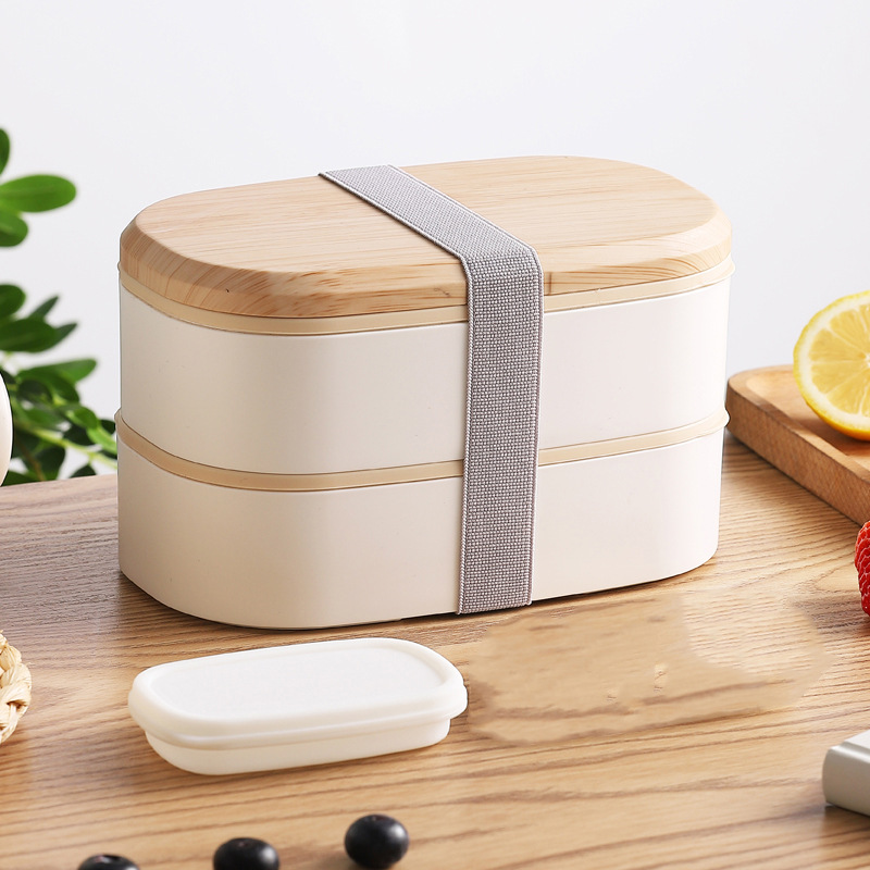 Echehi Porta Pranzo a 2 Strati con Scomparti, Contenitore per il  Contenitori Porta Pranzo Impilabile di Grande Capacità da 950 + 550 ml,  Bento Box con