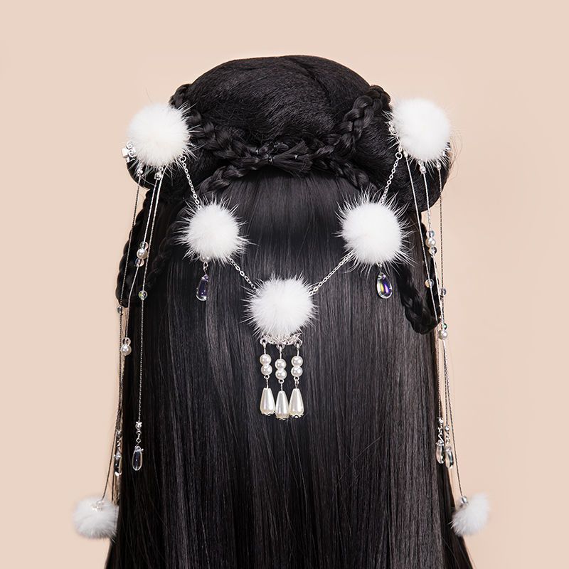 Ancient Style Hairball Pair Clip Tassel Hair Accessories Forehead Chain  Back Press Dual Purpose Ancient Costume Hair Accessories | Shop Now For  Limited-time Deals | Temu