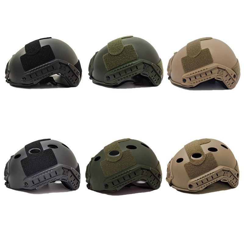 Juego de casco táctico rápido Airsoft, casco de paintball con auriculares  militares con cancelación de ruido, gafas, bolsa de batería, luz de señal
