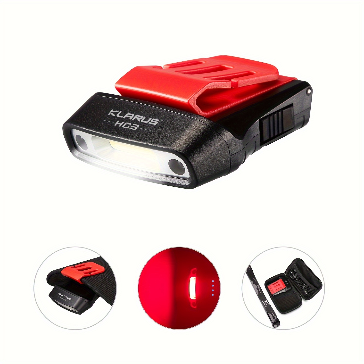2 potentes linternas LED rojas de un solo modo de largo alcance rojo  linterna de caza zoombale, antorcha roja impermeable, mejor para  astronomía