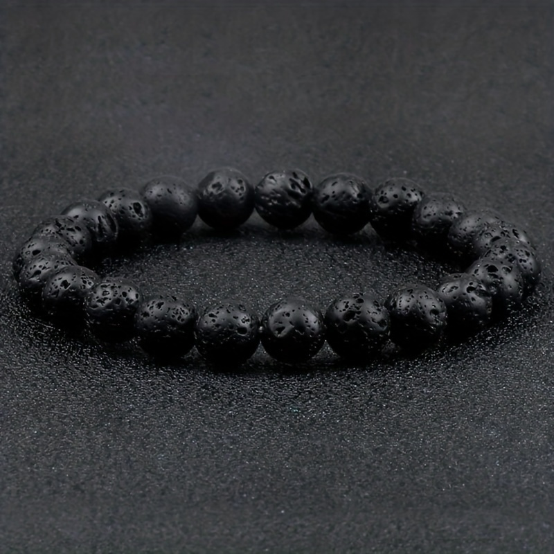 Disc Love Wings Tassel Volcano Stone Beads Bracelet - Temu