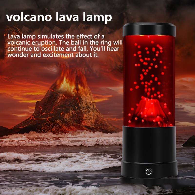 lampe à lave volcan,lampe lave décorative à poser,lampe magma lave,méduses  décoratives,lampe de chevet pour bébé,lampe à lave[A115]