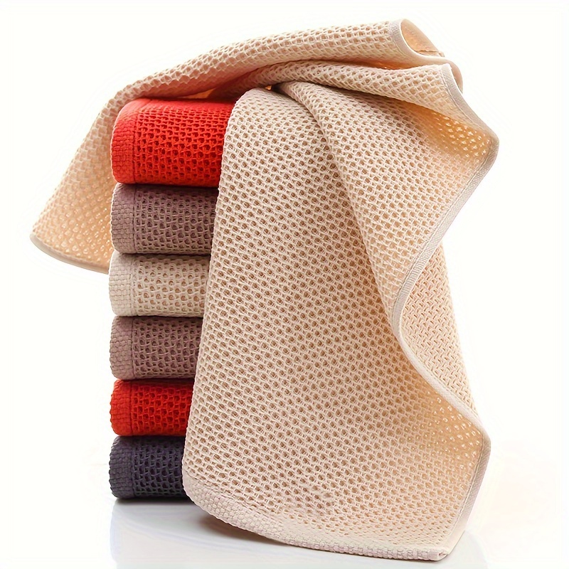 Quick-drying Cotton Waffle Weave Hand Towels - Absorbent And Plush - Temu