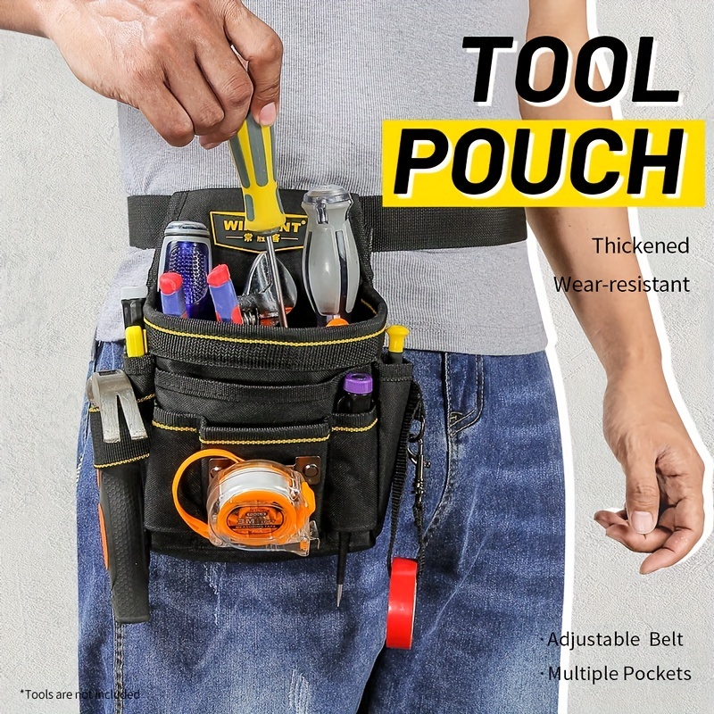 Utility Tool Belt Pouch, Clip-on Tool Pouches for Screws, Nails