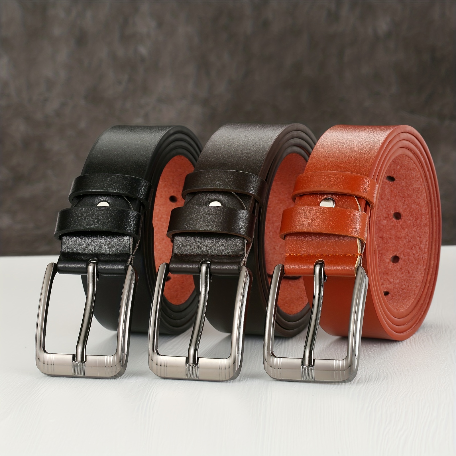 Men's Braided Stretchy Prong Buckle Belt, Men's Belts
