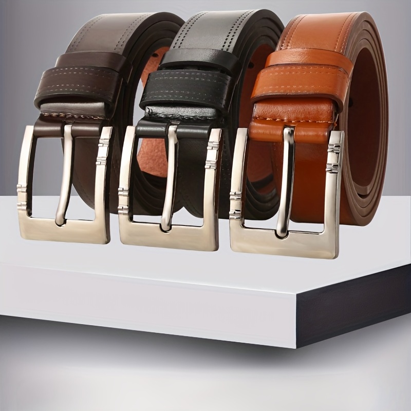 Buy Men Brown Textured Leather Belt Online - 673775