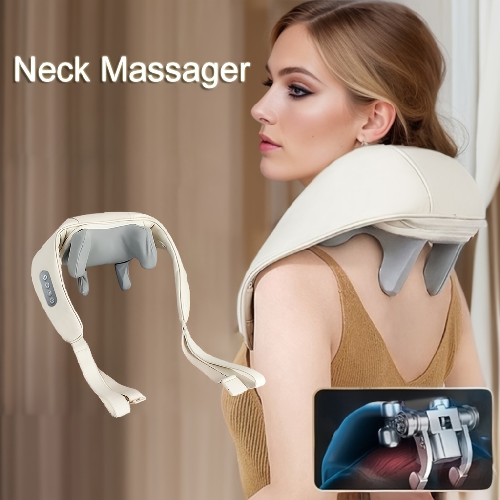 Simulate Human Hands Deep Kneading Cordless with USB Rechargeable Neck and  Shoulder Massager Belt Shiatsu Cervical Back Massage Shawl - China Shoulder  and Neck Massager, Cordless Neck Massager