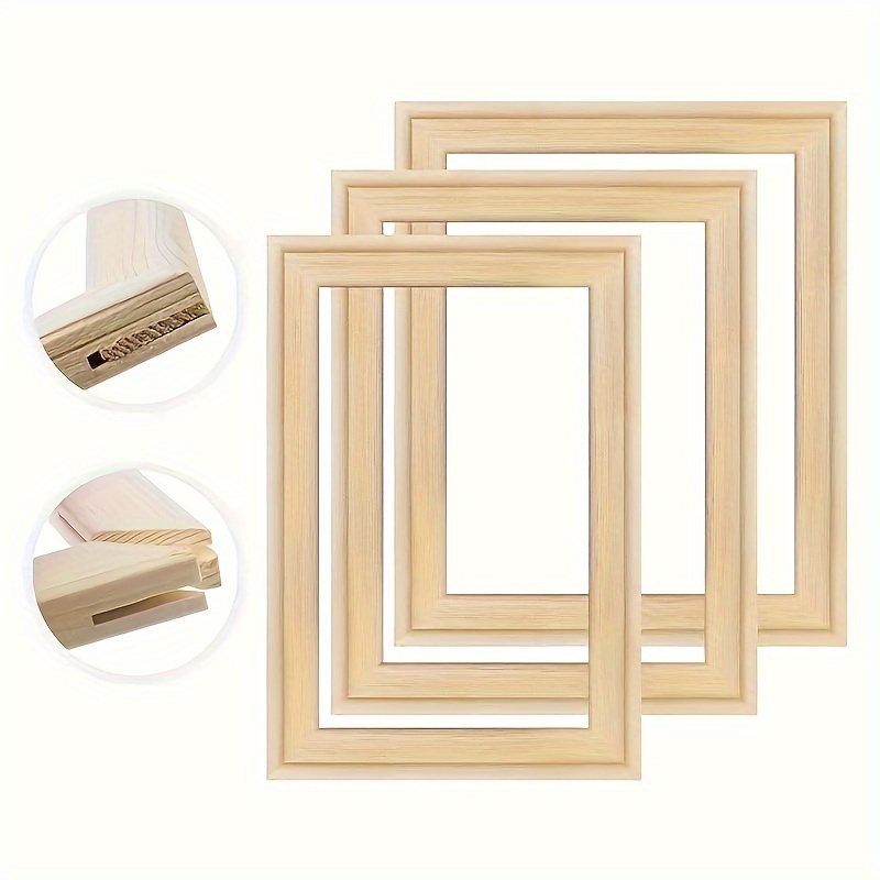 Wooden Frame Vertical Postcard Frame Set Diy Souvenir Set - Temu