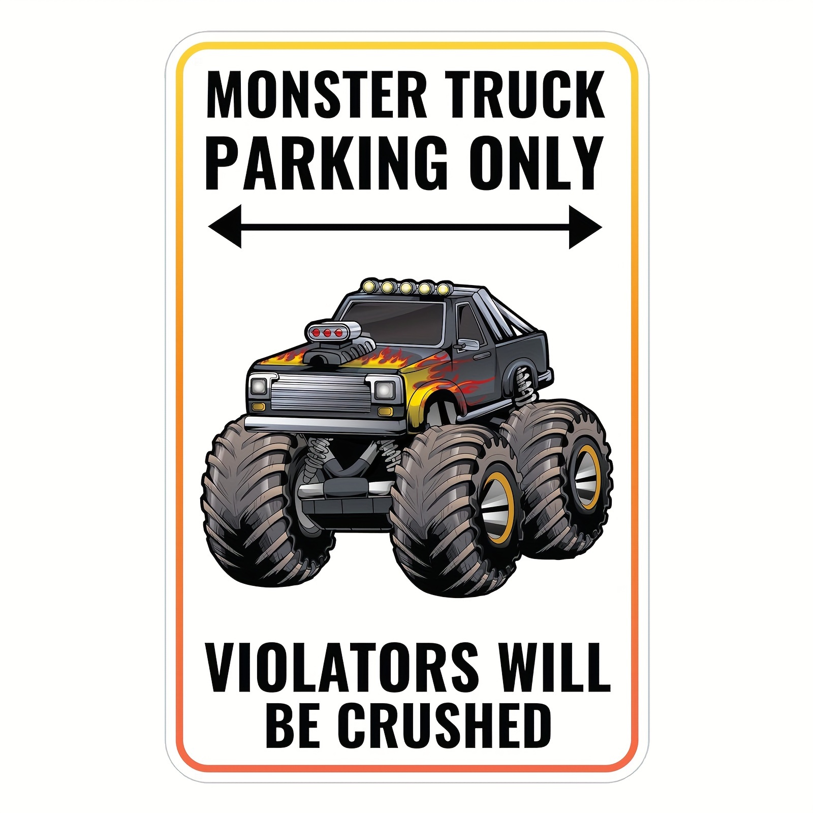 Monster truck mit namen auto aufkleber - TenStickers