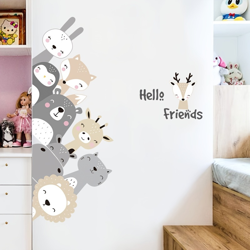 Sticker Mural Chambre Enfant Lion mignon pour garçon avec nom - TenStickers