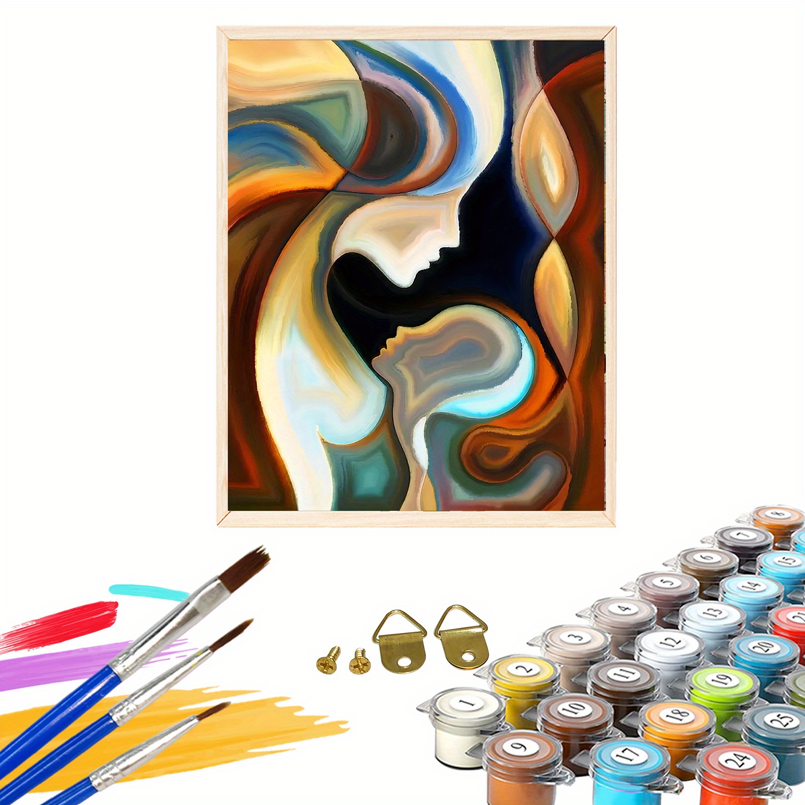 Modern Abstract Paint By Numbers - Temu