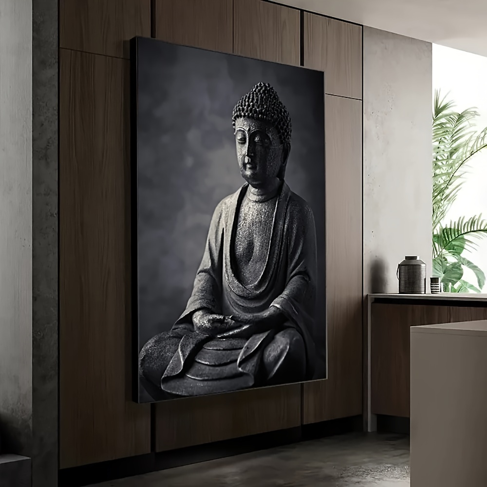 HIPPIL Statua di Buddha seduto,Sculture di Buddha seduto  Statuette e  oggetti da collezione di Buddha, arredamento di meditazione, arredamento  del soggiorno spirituale, arredamento Zen Yoga : : Casa e cucina