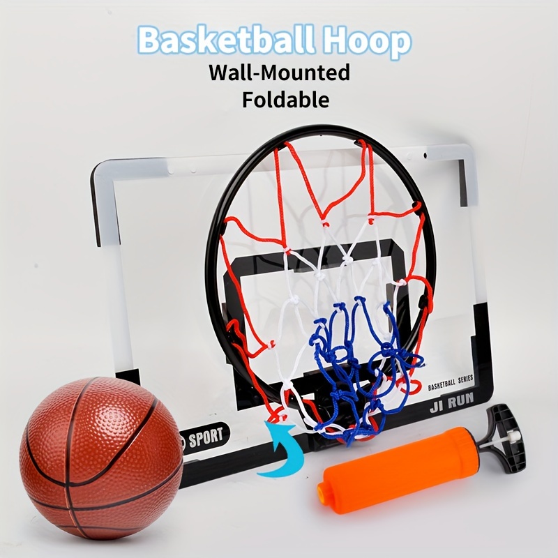 Mini panier de basket-ball pour enfants Panier de basket-ball mural pour  porte avec 2 balles Panneau arrière de basket-ball intérieur avec pompe à  air Chambre Bal de tir