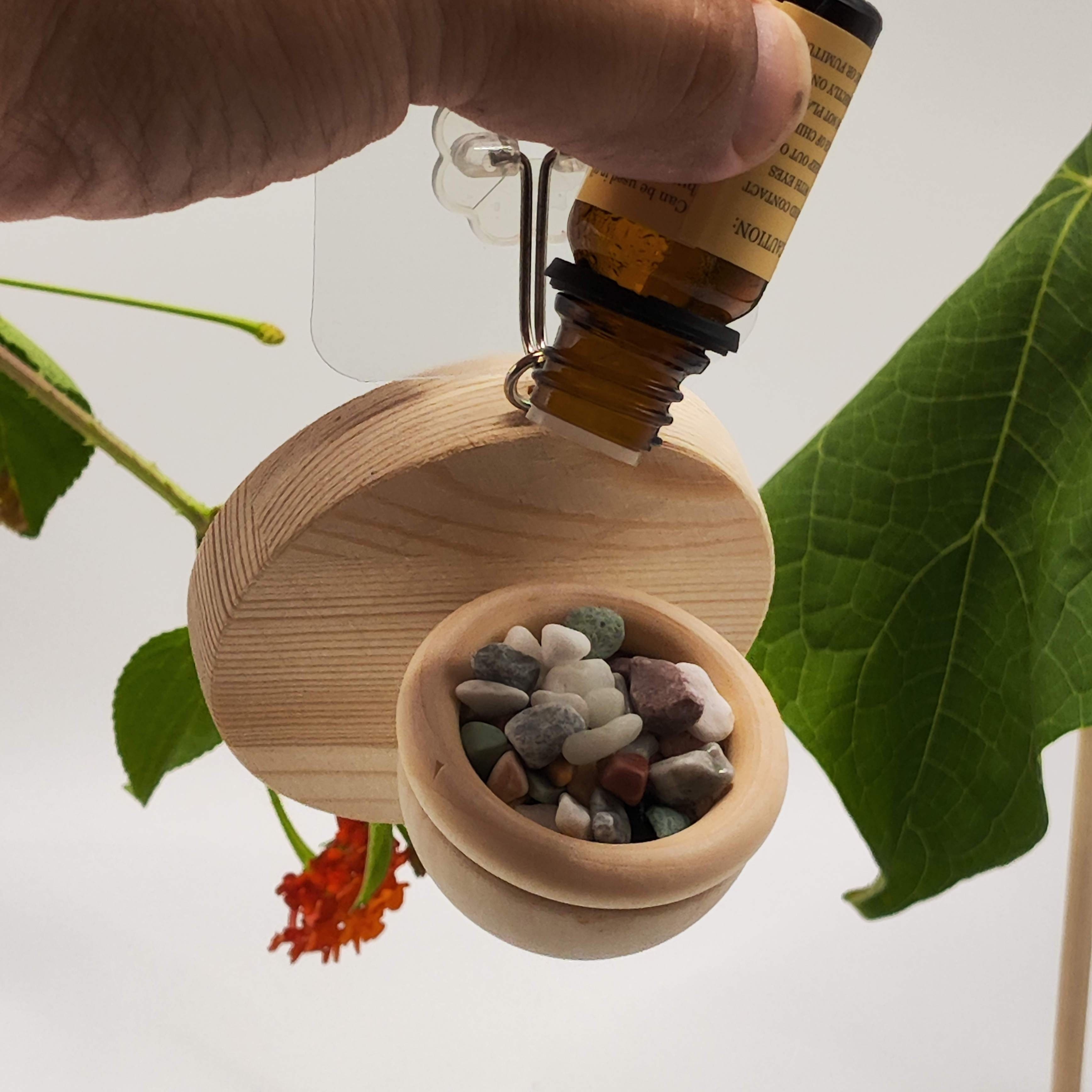 2er Pack Holz ätherisches Öl Diffusor Auto Lufterfrischer, Minimalistische  Aromatherapie Ätherische Öl Diffusoren aus der Natur